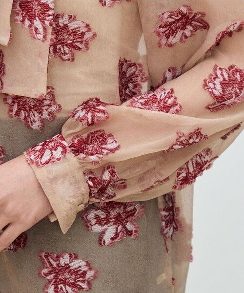 TOMORROWLAND / トゥモローランド シャツ・ブラウス（半袖以外） | カットフラワージャカード ボリュームボウタイブラウス | 詳細6