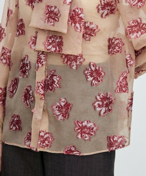 TOMORROWLAND / トゥモローランド シャツ・ブラウス（半袖以外） | カットフラワージャカード ボリュームボウタイブラウス | 詳細7