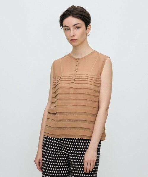 TOMORROWLAND / トゥモローランド シャツ・ブラウス | シルクシフォン ノースリーブブラウス | 詳細2