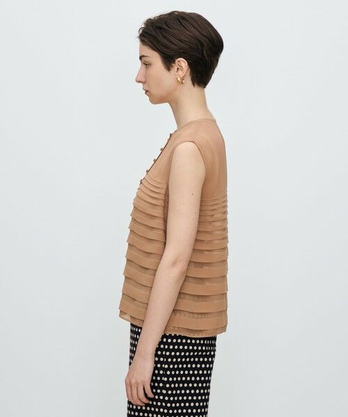 TOMORROWLAND / トゥモローランド シャツ・ブラウス | シルクシフォン ノースリーブブラウス | 詳細3