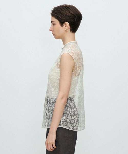 TOMORROWLAND / トゥモローランド シャツ・ブラウス | チュールフラワーエンブロイダリー パイピングレースブラウス | 詳細3