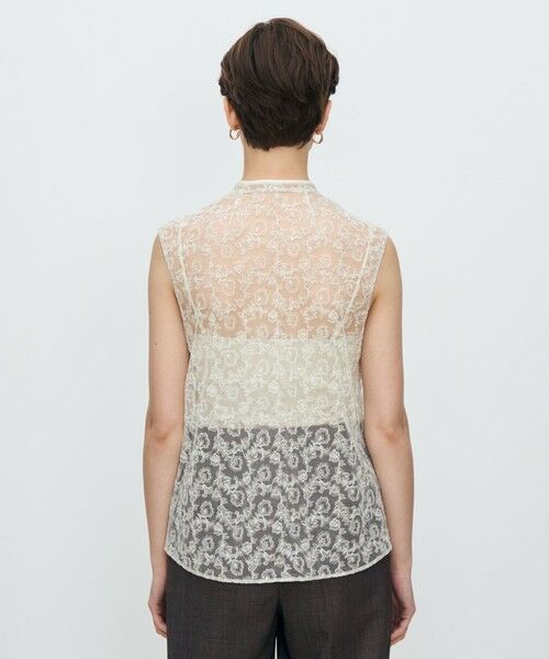 TOMORROWLAND / トゥモローランド シャツ・ブラウス | チュールフラワーエンブロイダリー パイピングレースブラウス | 詳細4