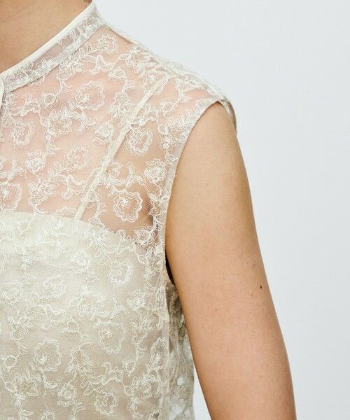 TOMORROWLAND / トゥモローランド シャツ・ブラウス | チュールフラワーエンブロイダリー パイピングレースブラウス | 詳細6