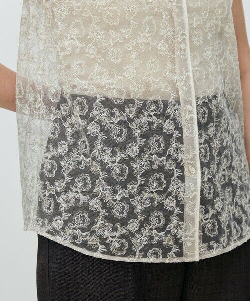 TOMORROWLAND / トゥモローランド シャツ・ブラウス | チュールフラワーエンブロイダリー パイピングレースブラウス | 詳細7