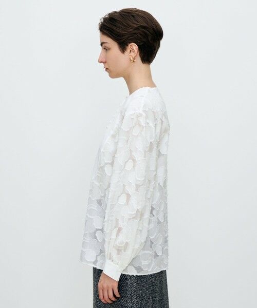 TOMORROWLAND / トゥモローランド シャツ・ブラウス（半袖以外） | レイヤーカットジャカード ボザムコンビブラウス | 詳細3