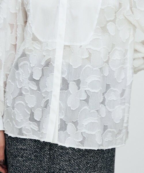 TOMORROWLAND / トゥモローランド シャツ・ブラウス（半袖以外） | レイヤーカットジャカード ボザムコンビブラウス | 詳細7