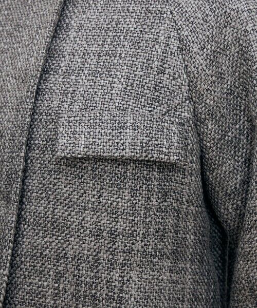 TOMORROWLAND / トゥモローランド ノーカラージャケット | ロービングツイード Aラインジャケット | 詳細7