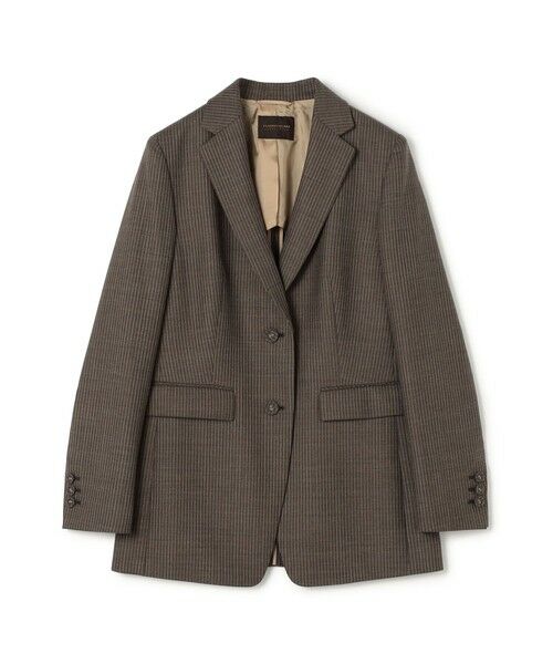 TOMORROWLAND/トゥモローランド シングルトラックストライプ 2Bテーラードジャケット 46 ブラウン系 36(9号) TOMORROWLAND/トゥモローランド シングルトラックストライプ 2Bテーラードジャケット 46 ブラウン系 36(9号)