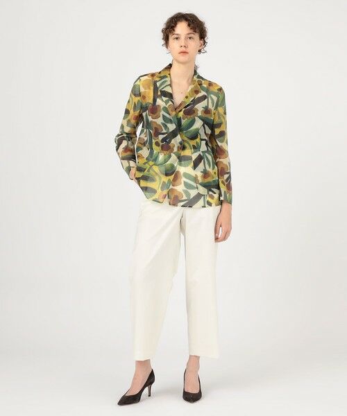 TOMORROWLAND / トゥモローランド テーラードジャケット | サンフラワープリント シースルージャケット | 詳細1