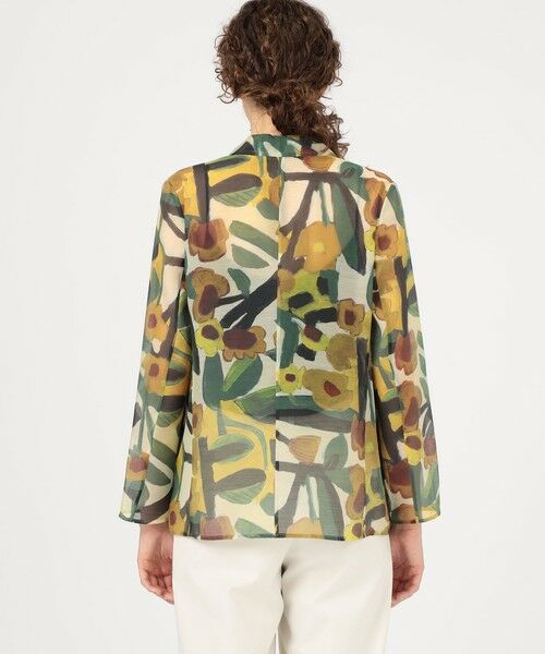 TOMORROWLAND / トゥモローランド テーラードジャケット | サンフラワープリント シースルージャケット | 詳細5