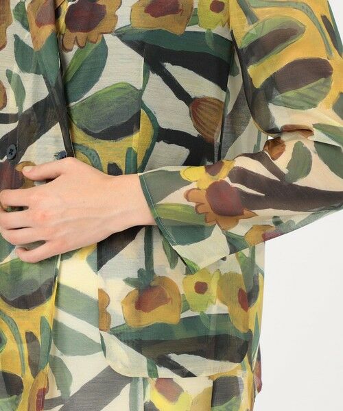 TOMORROWLAND / トゥモローランド テーラードジャケット | サンフラワープリント シースルージャケット | 詳細8