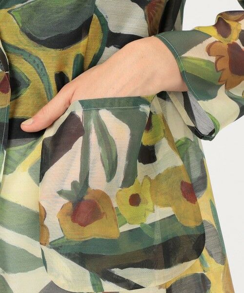 TOMORROWLAND / トゥモローランド テーラードジャケット | サンフラワープリント シースルージャケット | 詳細9