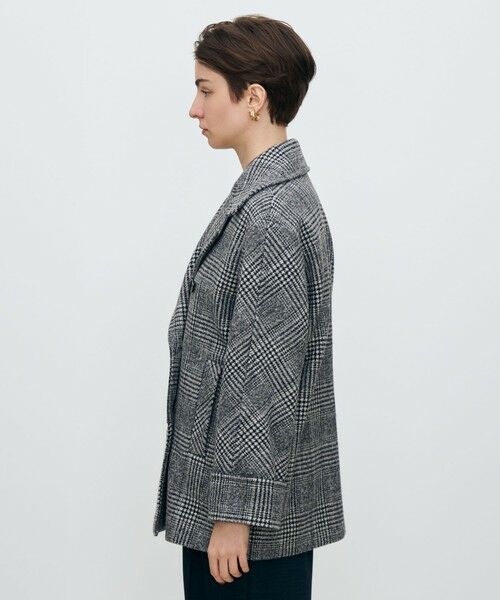 TOMORROWLAND / トゥモローランド ピーコート | ウールカシミヤグレンチェック ダブルブレストコート | 詳細3