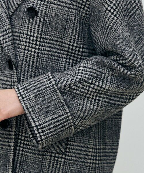 TOMORROWLAND / トゥモローランド ピーコート | ウールカシミヤグレンチェック ダブルブレストコート | 詳細7