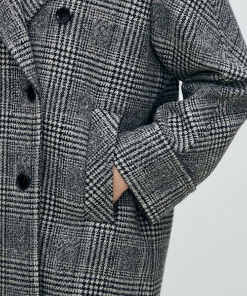 TOMORROWLAND / トゥモローランド ピーコート | ウールカシミヤグレンチェック ダブルブレストコート | 詳細8