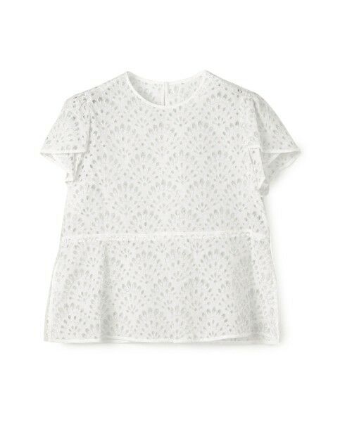 TOMORROWLAND / トゥモローランド シャツ・ブラウス | ピーコックエンブロイダリー ペタルスリーブブラウス(11 ホワイト)