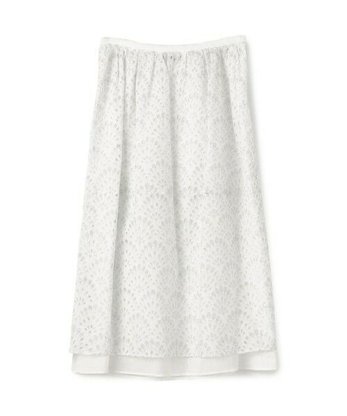 TOMORROWLAND/トゥモローランド ピーコックエンブロイダリー コクーンスカート 11 ホワイト 34(7号) TOMORROWLAND/トゥモローランド ピーコックエンブロイダリー コクーンスカート 11 ホワイト 34(7号)