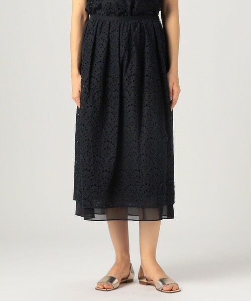 TOMORROWLAND / トゥモローランド ミニ・ひざ丈スカート | ピーコックエンブロイダリー コクーンスカート | 詳細2