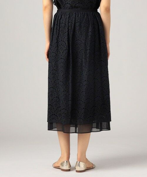 TOMORROWLAND / トゥモローランド ミニ・ひざ丈スカート | ピーコックエンブロイダリー コクーンスカート | 詳細4