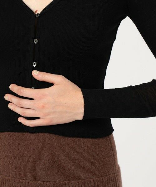 TOMORROWLAND / トゥモローランド カーディガン・ボレロ | コットンカシミヤリブ Vネックカーディガン WVA2674 | 詳細7