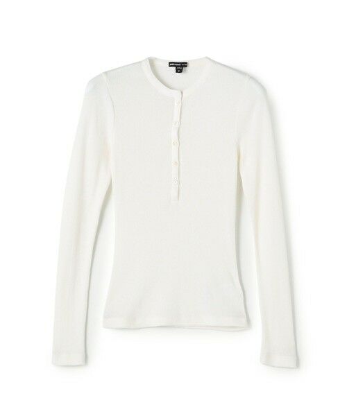 TOMORROWLAND / トゥモローランド カットソー(半袖以外) | コットンウールリブ ヘンリーネックプルオーバー WCGR3274(11 ホワイト)