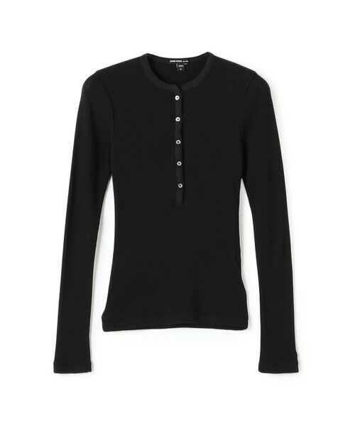 TOMORROWLAND / トゥモローランド カットソー(半袖以外) | コットンウールリブ ヘンリーネックプルオーバー WCGR3274(19 ブラック)