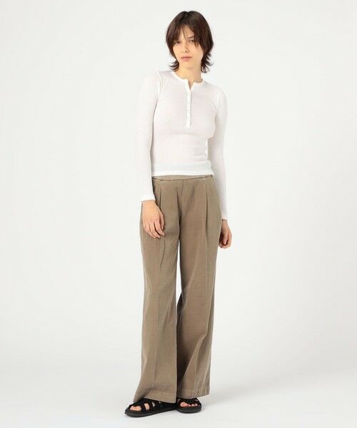 TOMORROWLAND / トゥモローランド カットソー(半袖以外) | コットンウールリブ ヘンリーネックプルオーバー WCGR3274 | 詳細1