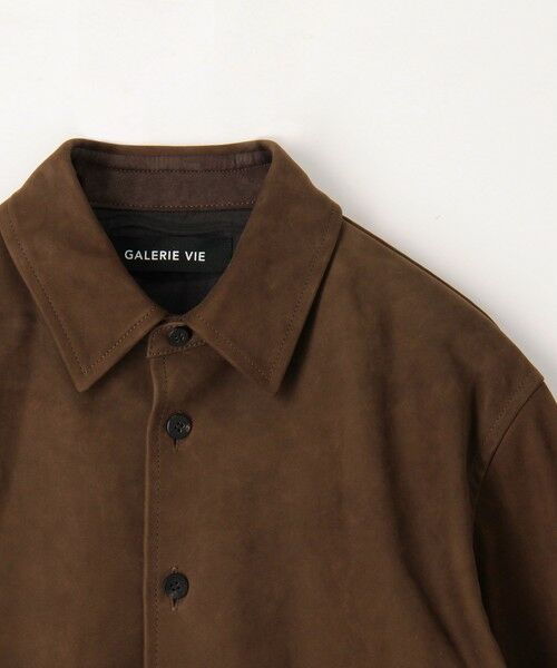 TOMORROWLAND / トゥモローランド レザーブルゾン・ジャケット | プライムヌバック シャツブルゾン | 詳細4