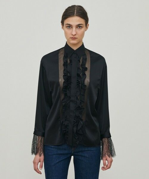 TOMORROWLAND / トゥモローランド シャツ・ブラウス | シルクサテン ラッフルシャツ | 詳細2