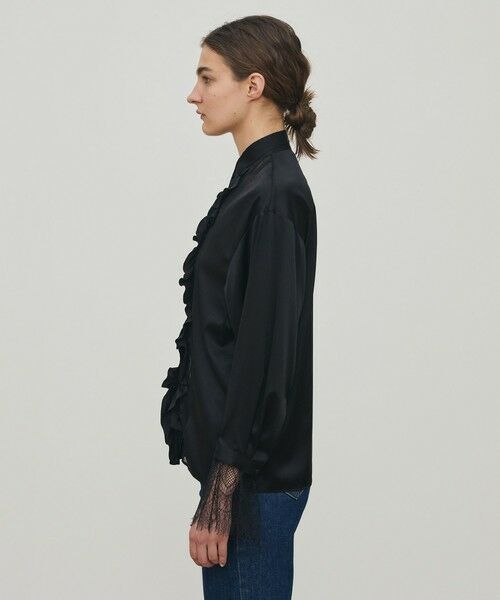 TOMORROWLAND / トゥモローランド シャツ・ブラウス | シルクサテン ラッフルシャツ | 詳細3