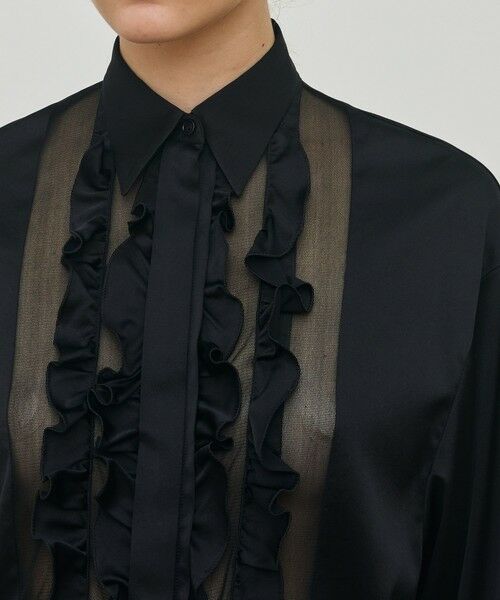 TOMORROWLAND / トゥモローランド シャツ・ブラウス | シルクサテン ラッフルシャツ | 詳細5