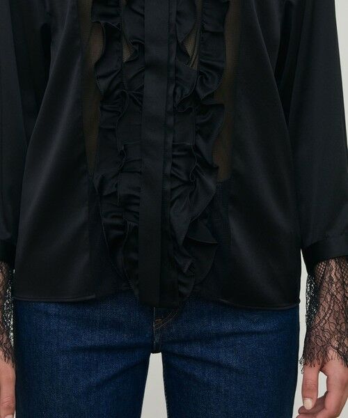 TOMORROWLAND / トゥモローランド シャツ・ブラウス | シルクサテン ラッフルシャツ | 詳細7