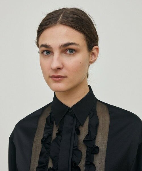 TOMORROWLAND / トゥモローランド シャツ・ブラウス | シルクサテン ラッフルシャツ | 詳細8