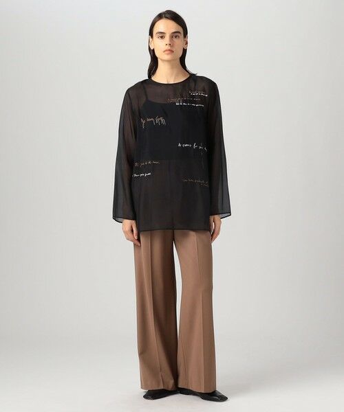 TOMORROWLAND / トゥモローランド シャツ・ブラウス（半袖以外） | メッセージエンブロイダリー プルオーバーブラウス | 詳細1