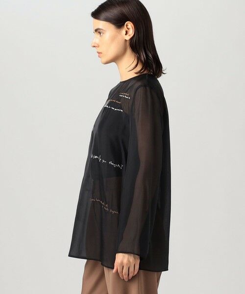 TOMORROWLAND / トゥモローランド シャツ・ブラウス（半袖以外） | メッセージエンブロイダリー プルオーバーブラウス | 詳細3