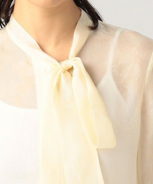 TOMORROWLAND / トゥモローランド シャツ・ブラウス | ムービングシャドウ ジャガード ボウタイフリルシャツ | 詳細5