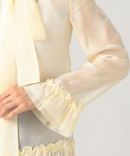 TOMORROWLAND / トゥモローランド シャツ・ブラウス | ムービングシャドウ ジャガード ボウタイフリルシャツ | 詳細7