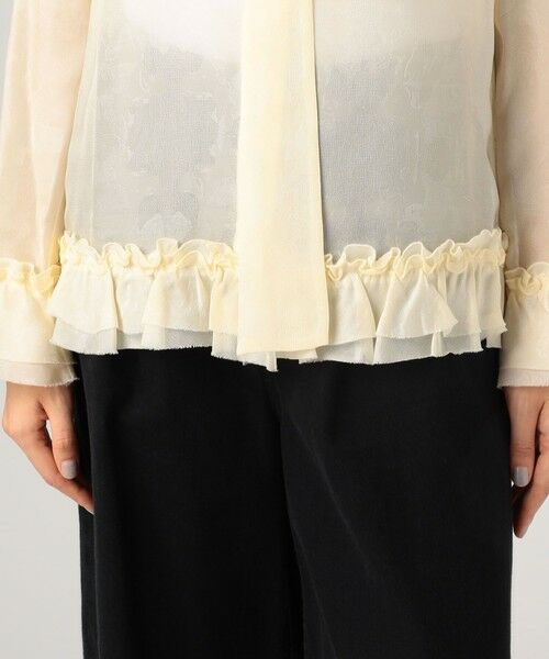 TOMORROWLAND / トゥモローランド シャツ・ブラウス | ムービングシャドウ ジャガード ボウタイフリルシャツ | 詳細8