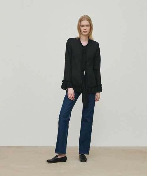 TOMORROWLAND / トゥモローランド シャツ・ブラウス（半袖以外） | ドットストライプジャカード フリルブラウス | 詳細1