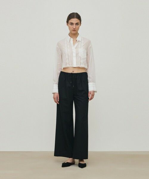 TOMORROWLAND / トゥモローランド シャツ・ブラウス | チェーンレースエンブロイダリー クロップドシャツ | 詳細1