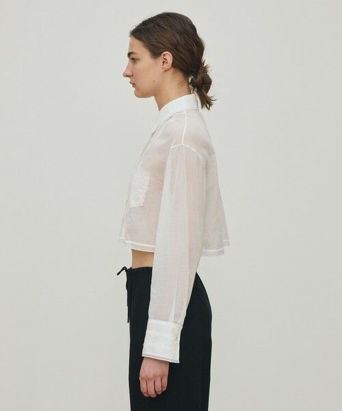 TOMORROWLAND / トゥモローランド シャツ・ブラウス | チェーンレースエンブロイダリー クロップドシャツ | 詳細3