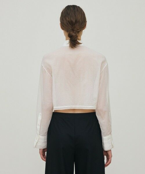 TOMORROWLAND / トゥモローランド シャツ・ブラウス | チェーンレースエンブロイダリー クロップドシャツ | 詳細4