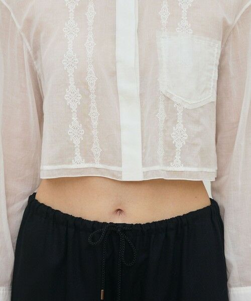 TOMORROWLAND / トゥモローランド シャツ・ブラウス | チェーンレースエンブロイダリー クロップドシャツ | 詳細7