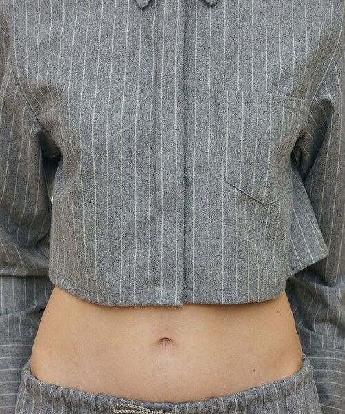 TOMORROWLAND / トゥモローランド シャツ・ブラウス（半袖以外） | ウールポプリンメルトン クロップドシャツ | 詳細7