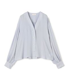 TOMORROWLAND / トゥモローランド シャツ・ブラウス（半袖以外） | ダブルクレープ Vショートブラウス