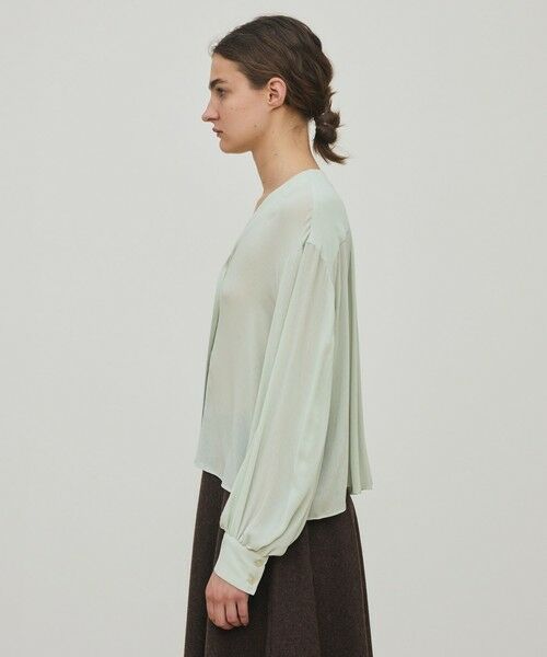 TOMORROWLAND / トゥモローランド シャツ・ブラウス(半袖以外) | ダブルクレープ Vショートブラウス | 詳細3