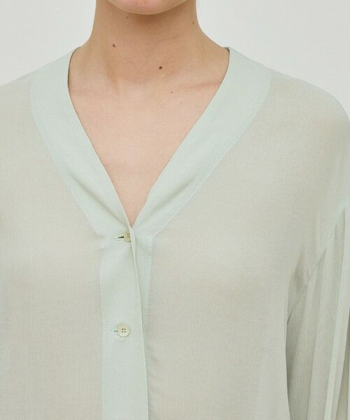 TOMORROWLAND / トゥモローランド シャツ・ブラウス(半袖以外) | ダブルクレープ Vショートブラウス | 詳細5