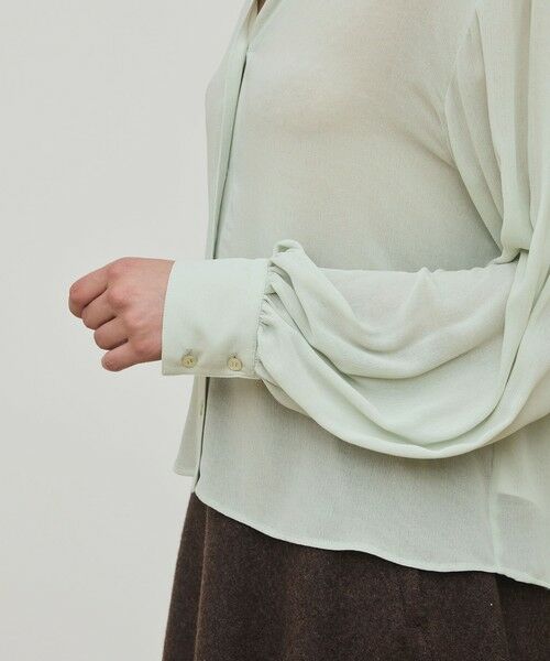 TOMORROWLAND / トゥモローランド シャツ・ブラウス(半袖以外) | ダブルクレープ Vショートブラウス | 詳細6