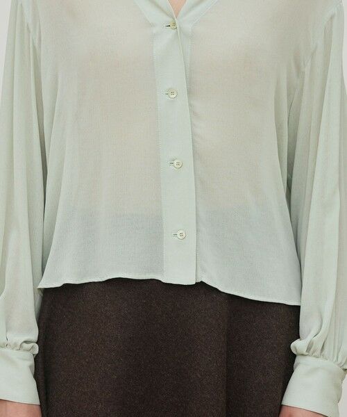 TOMORROWLAND / トゥモローランド シャツ・ブラウス(半袖以外) | ダブルクレープ Vショートブラウス | 詳細7