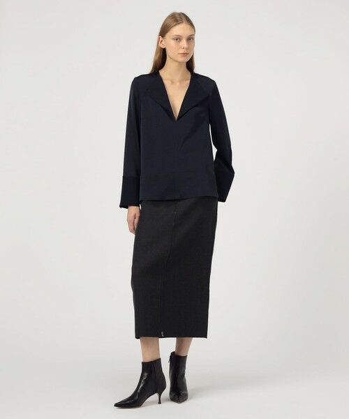 TOMORROWLAND / トゥモローランド シャツ・ブラウス | サテンジョーゼット オープンカラーブラウス | 詳細1